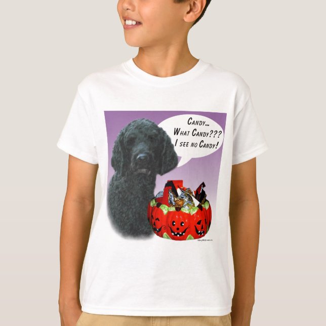 Camiseta Poodle (preto) Halloween Candy (Frente)