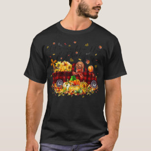 Camiseta Poodle Pumpkin Vintage Truck Graças Engraçado Ha