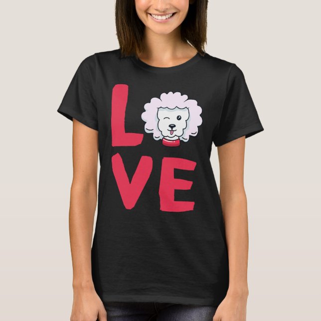 Camiseta Poodle Pyrenes Amantes de os animais de cães (Frente)