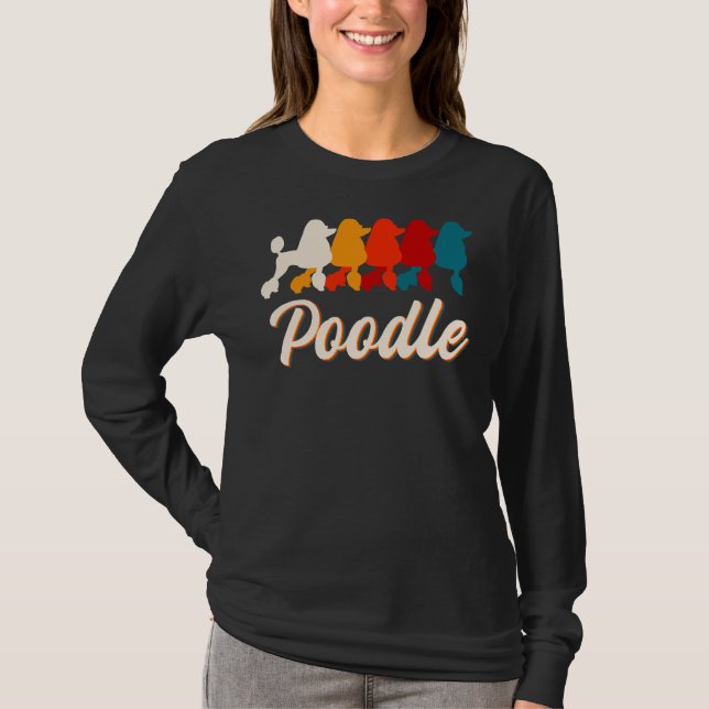 Camiseta Poodle Retro Poodle Dog Lover (Frente)