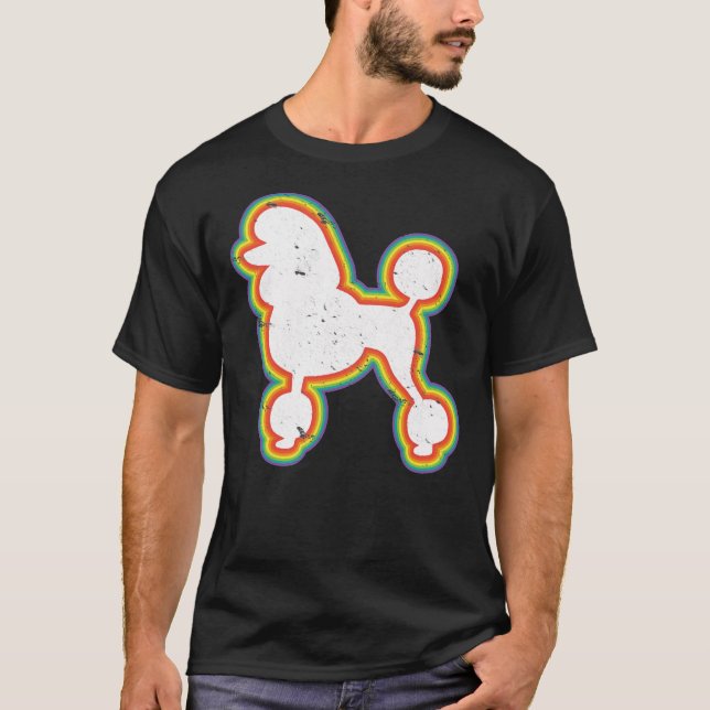 Camiseta Poodle Retro Style Dog Poodle Lover (Frente)