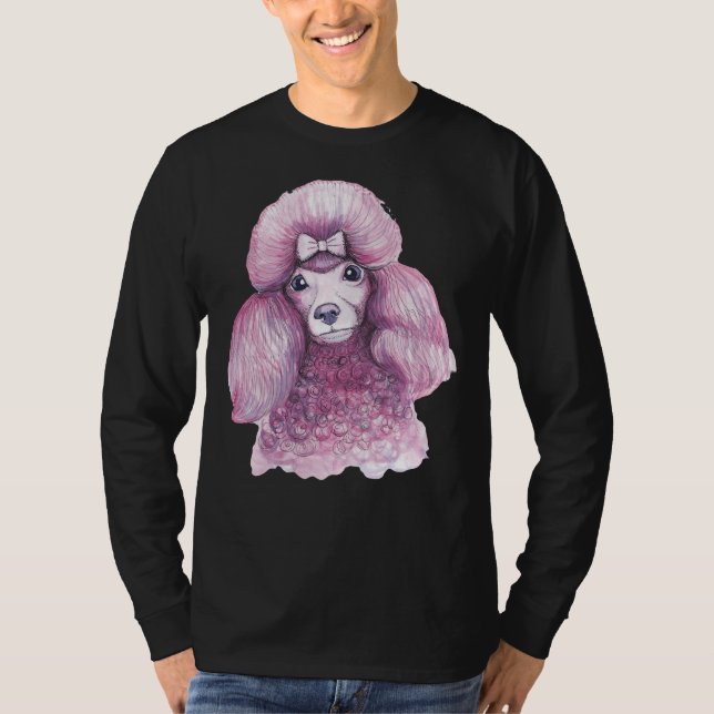 Camiseta Poodle rosa (Frente)