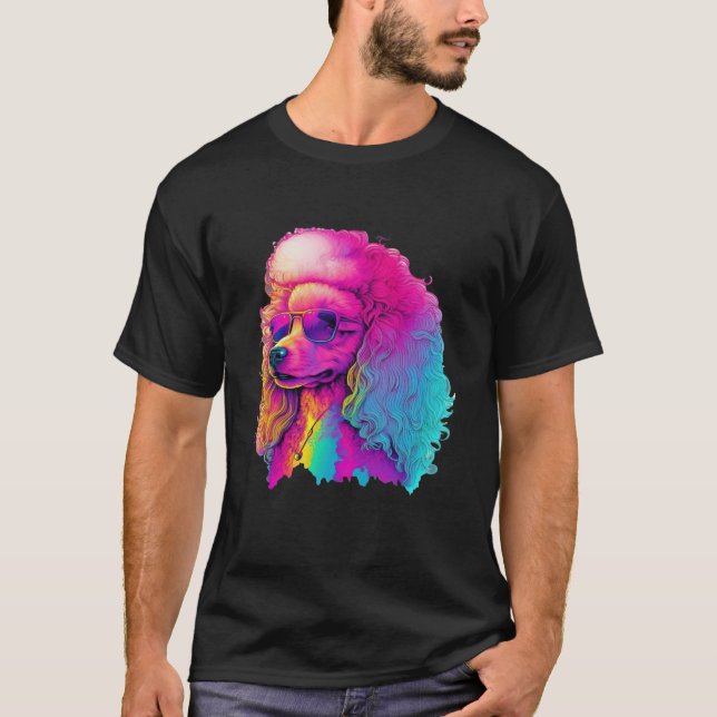 Camiseta Poodle s Synthwave Vintage Vibes (Frente)
