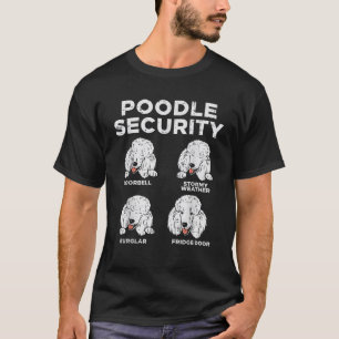 Camiseta Poodle Security Funny Animal Pet Guarda Cão Lover 