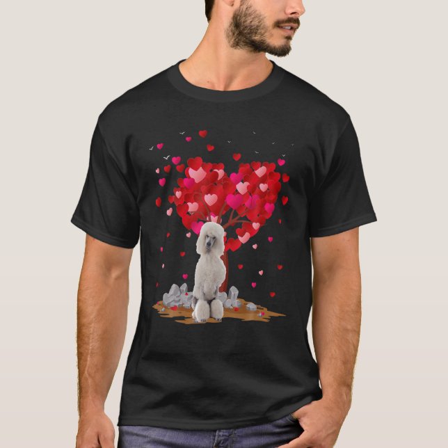 Camiseta Poodle Standard Lover Heart Shape Standard Poodle (Frente)