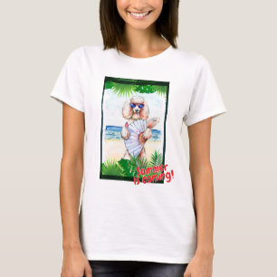 Camiseta Poodle "Summer está chegando!"