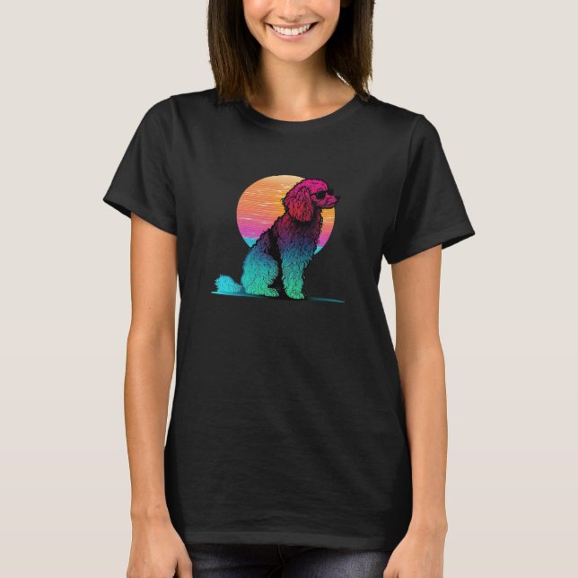 Camiseta Poodle Synthwave 80s Retrowave Aesthetic (Frente)