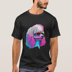 Camiseta Poodle Synthwave Estética Retrowave dos Anos 80  2