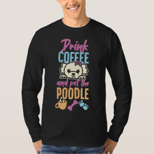 Camiseta Poodle Toy Poodle traçando café