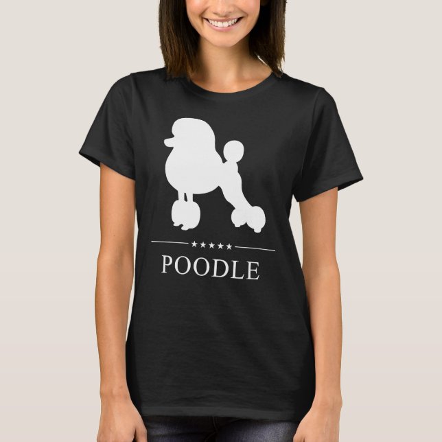 Camiseta Poodle White Silhouette (Frente)