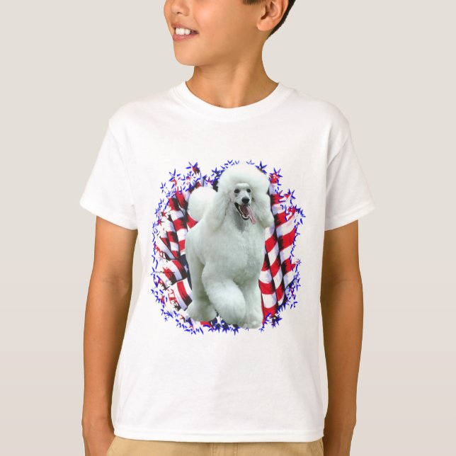 Camiseta Poodle (wht) Patriot (Frente)