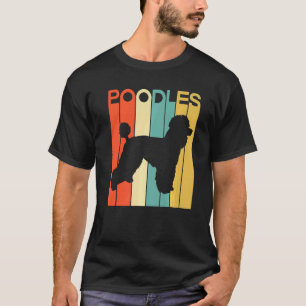 Camiseta Poodles Antigos Estilo Poodle Retro Cachorro
