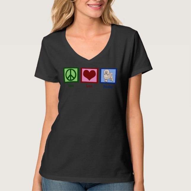 Camiseta Poodles do Peace Love (Frente)