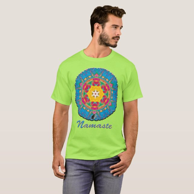 Camiseta Poof Ball Namaste Kaleidoscope (Frente Completa)