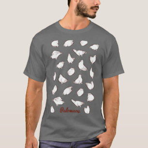 Camiseta Poofy Pigeons branco