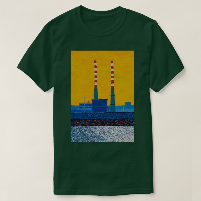 Camiseta Poolberg Chimney Dublin Irlanda (Frente do Design)