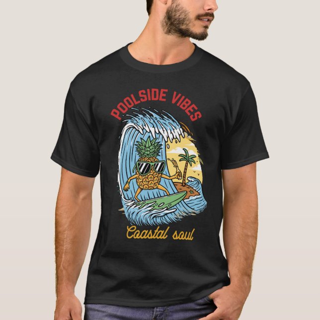 Camiseta Poolside Vibes – Tropical Beach & Costa  (Frente)