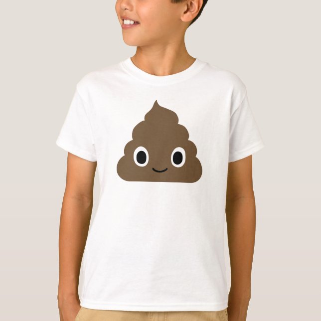 Camiseta Poop Adorável - Kawaii Crap - Happy Doo Doo (Frente)