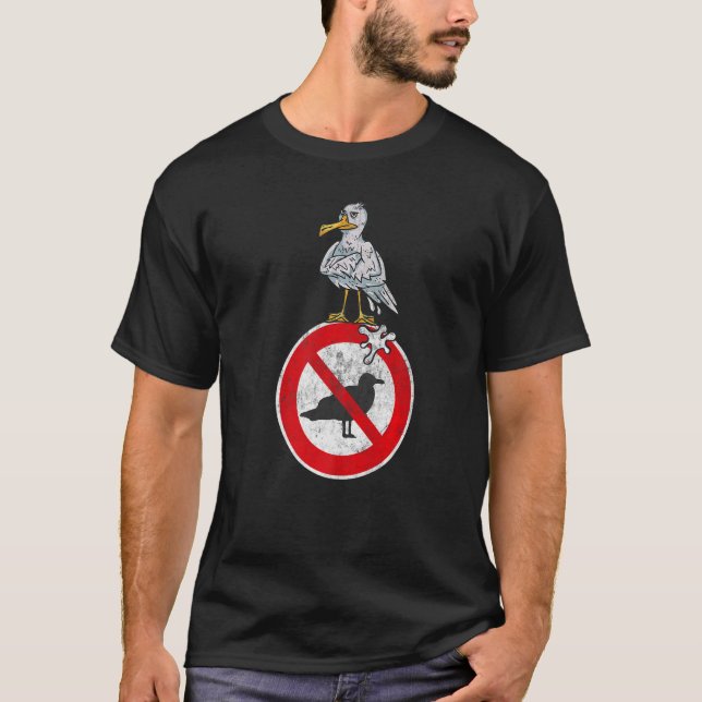 Camiseta Poop Bird Crouchy Seagull (Frente)