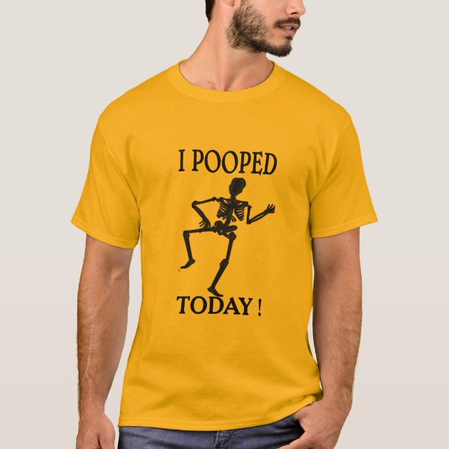 Camiseta Poop Humor Tee, Fazendo O Dump Hoje (Frente)