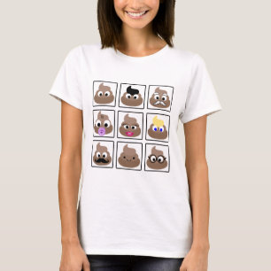 Camiseta Poop Muitos Rostos