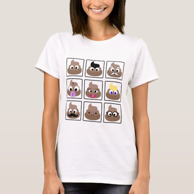 Camiseta Poop Muitos Rostos (Frente)