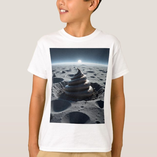 Camiseta poop on the moon (Frente)