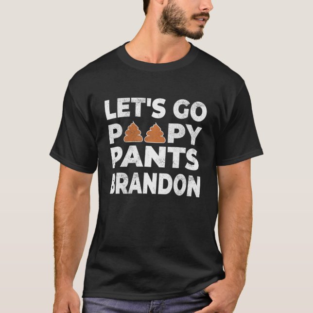 Camiseta Poopy Pants Brandon Poopy Pants Biden Joe Vamos (Frente)