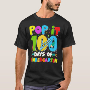 Camiseta Pop 100 Dias De Estudantes Do Jardim De Infância 1