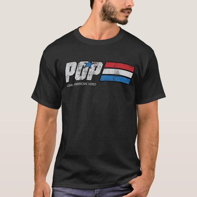 Camiseta Pop A Real Herói Americano (Frente)