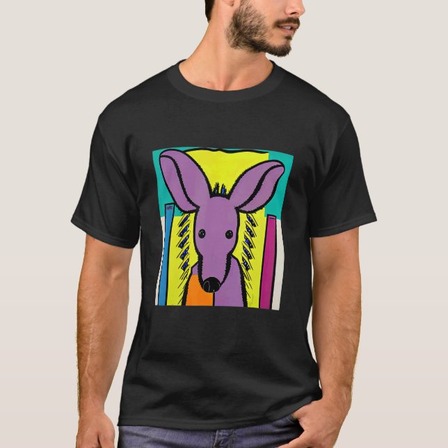 Camiseta Pop Aardvark - Trendência Cuta Para Homens, Mulher (Frente)