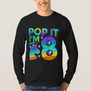 Camiseta Pop aniversário de criança Sou 88 Unicorn Fidget