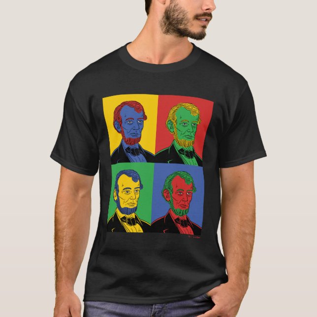 Camiseta Pop Art Abraham Lincoln (Frente)