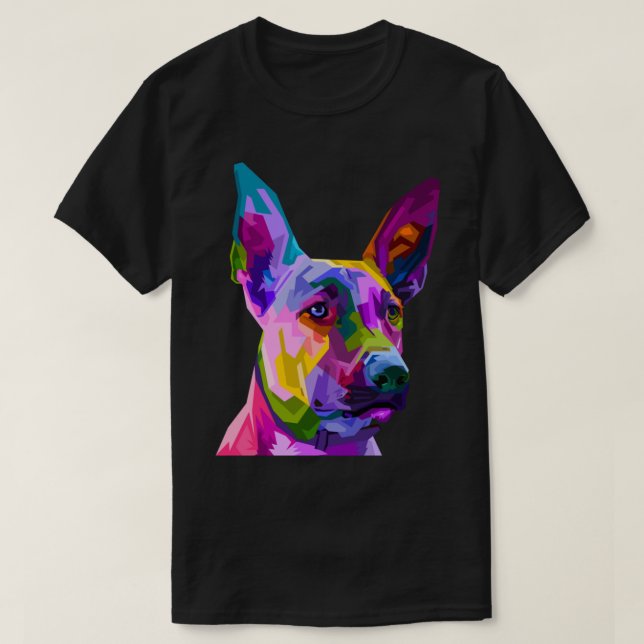 Camiseta Pop Art Belga Malinois Shepherd Mechelaar Pullov (Frente do Design)
