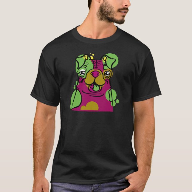 Camiseta Pop Art Bulldog (Frente)