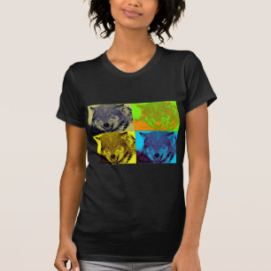 Camiseta Pop Art Cinza Wolf