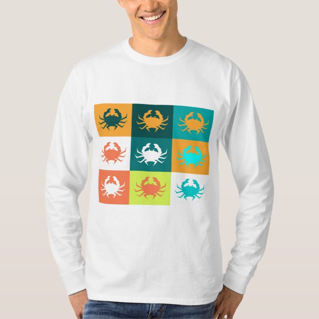Camiseta Pop art com caranguejos 6 (Frente)
