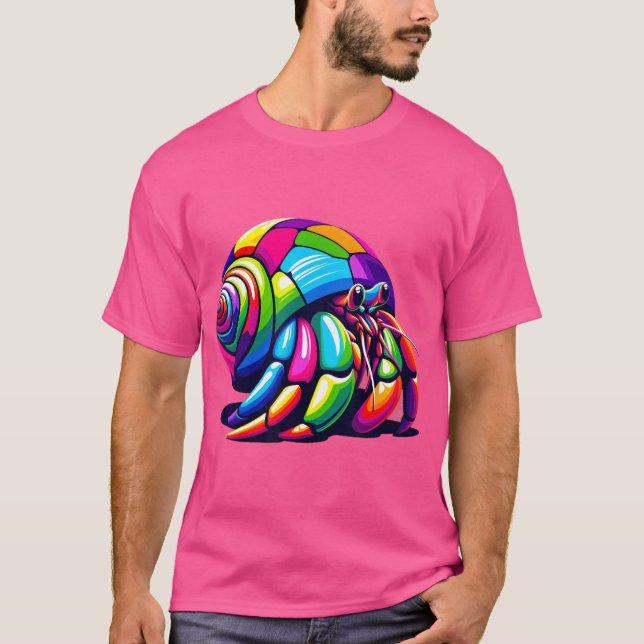 Camiseta Pop Art Crabs Hermit Crab Lover (Frente)