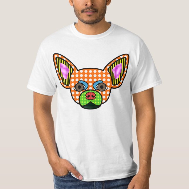 Camiseta Pop art da chihuahua (Frente)