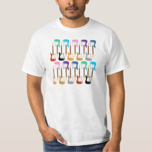 Camiseta Pop art da guitarra elétrica