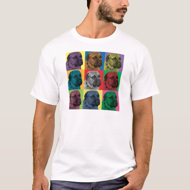 Camiseta Pop art de Bullmastiff (Frente)