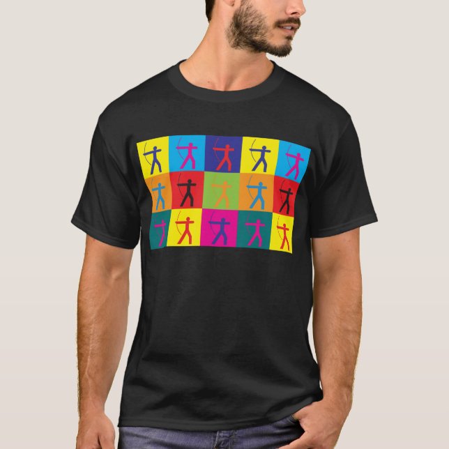Camiseta Pop art do tiro ao arco (Frente)