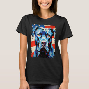 Camiseta Pop Art Dog Cane Corso Patriótico 4 de julho