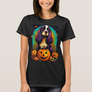 Camiseta Pop Art Dog Cavalier King Charles Spaniel Hallowee