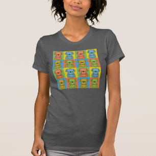 Camiseta Pop art dos desenhos animados do cão de Bruxelas