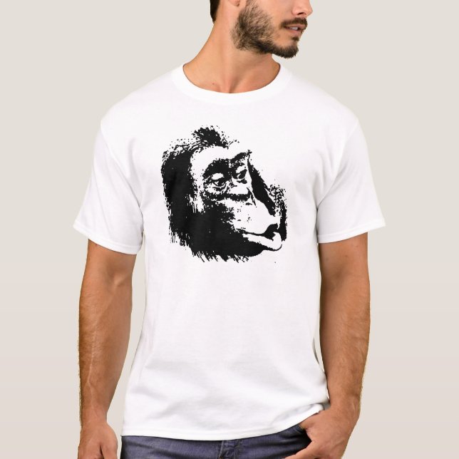 Camiseta Pop Art Funny Chimpanzé (Frente)