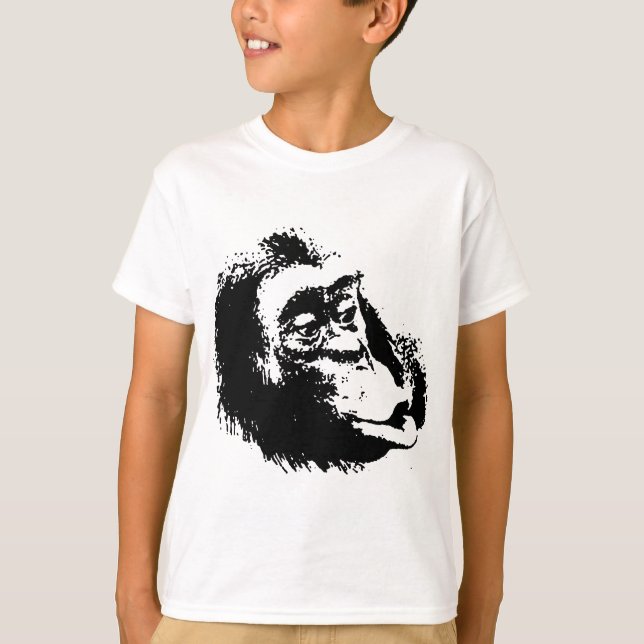 Camiseta Pop Art Funny Chimpanzé (Frente)
