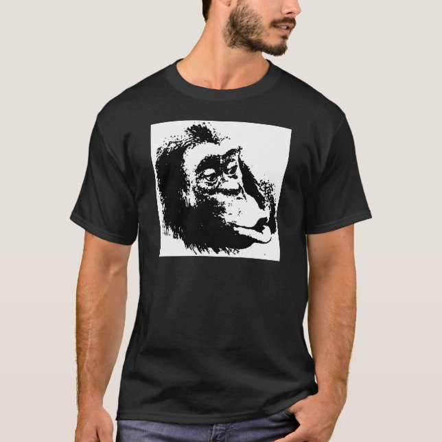 Camiseta Pop Art Funny Chimpanzé (Frente)
