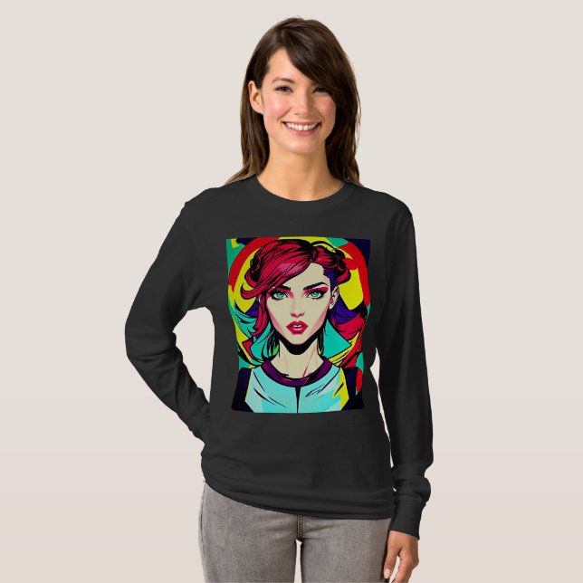 Camiseta Pop Art Girl (Frente Completa)