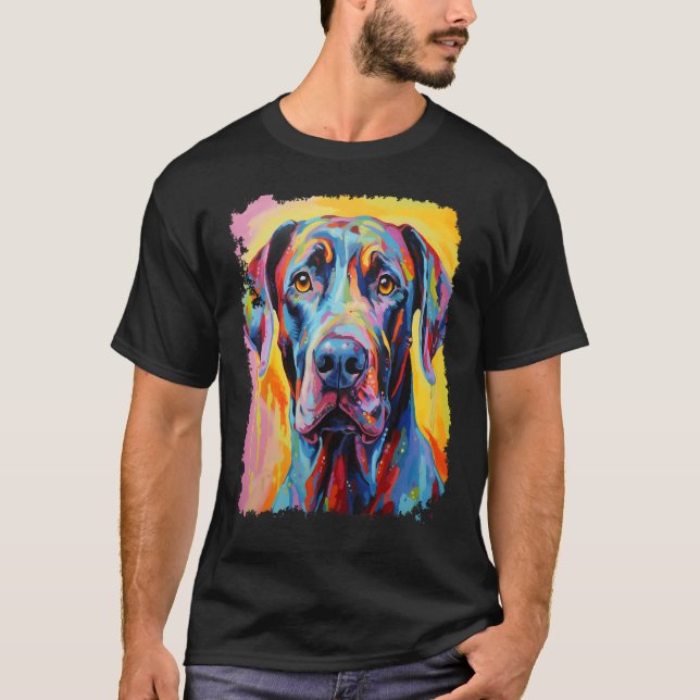 Camiseta Pop Art Great Dane (Frente)